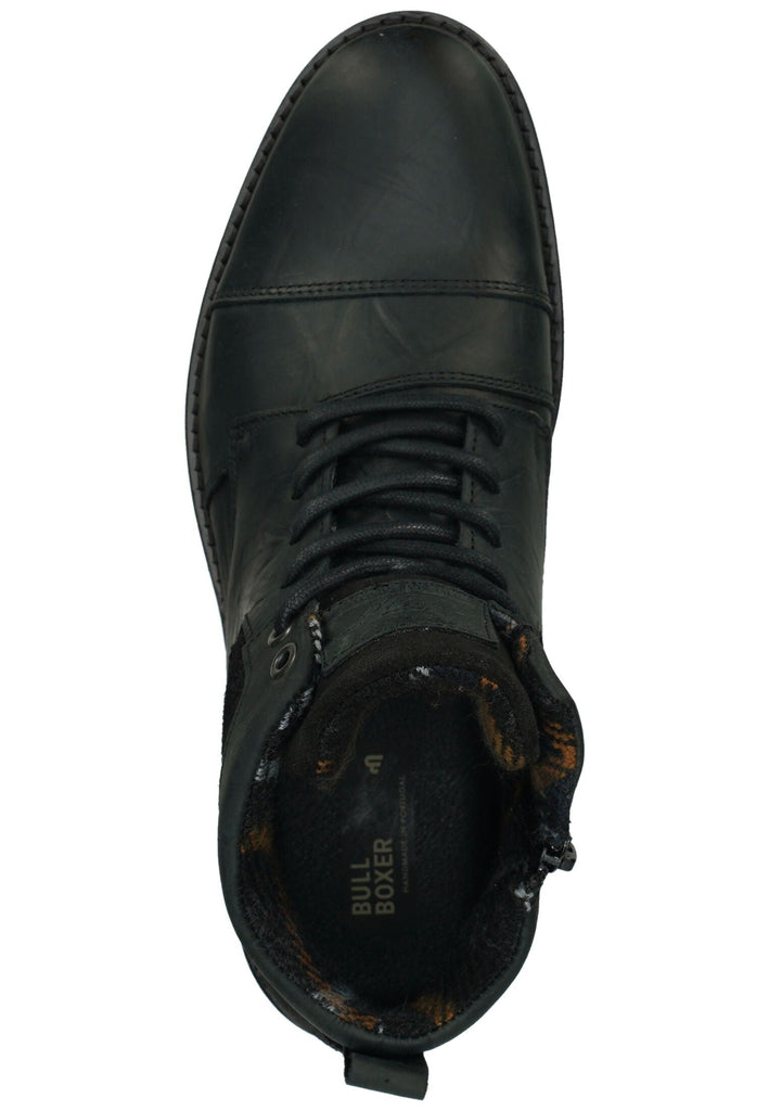 Bullboxer Stiefelette Leder Schwarz Warmfutter