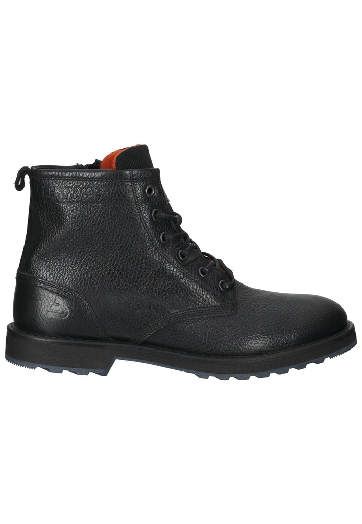Bullboxer Stiefelette Leder Schwarz Warmfutter