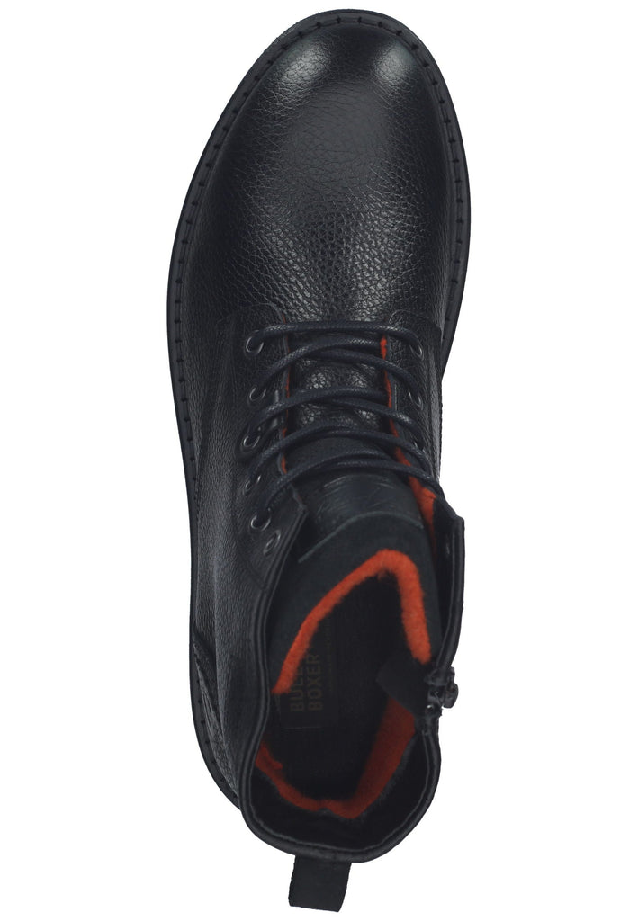 Bullboxer Stiefelette Leder Schwarz Warmfutter