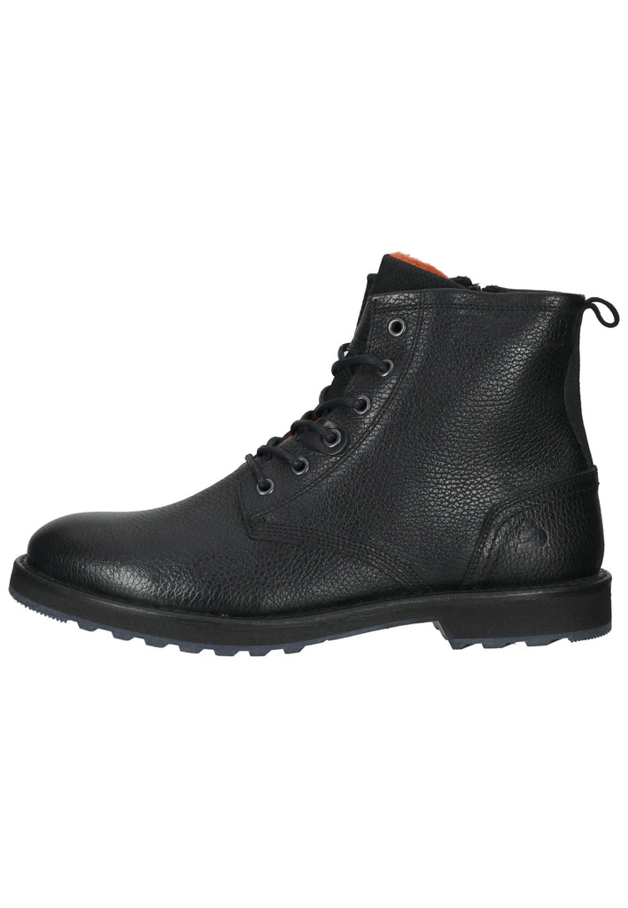 Bullboxer Stiefelette Leder Schwarz Warmfutter