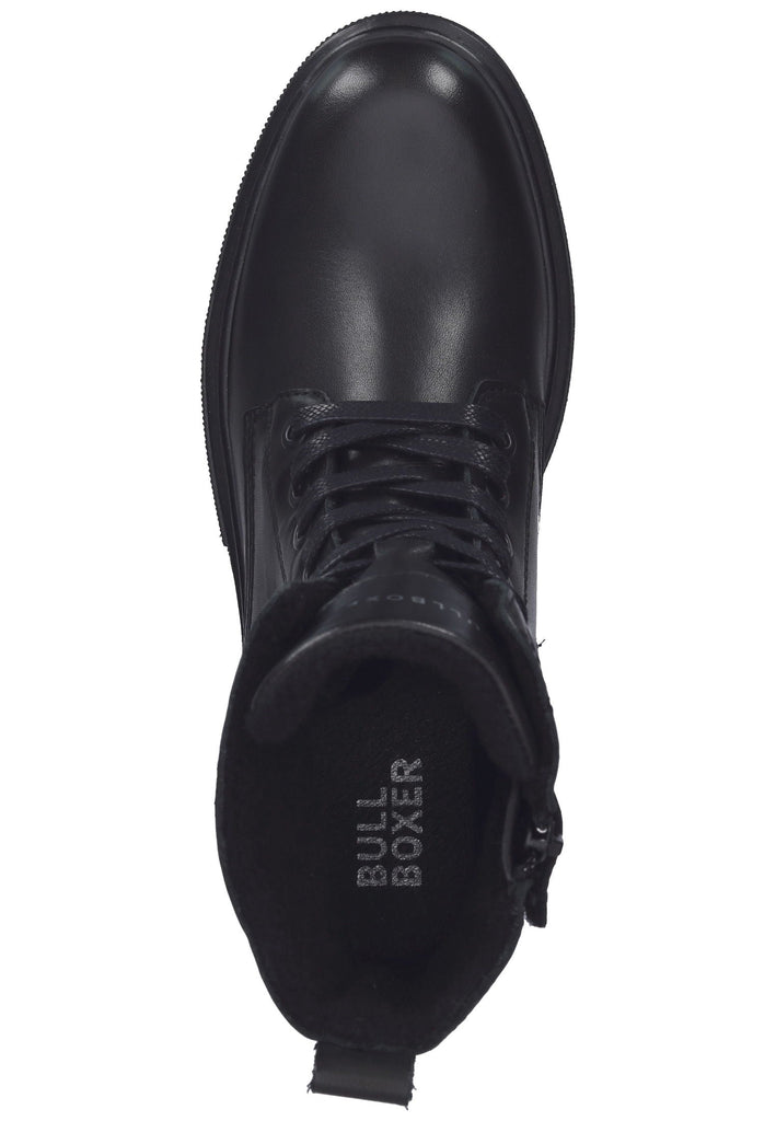 Bullboxer Stiefelette Leder Schwarz Warmfutter