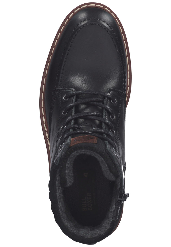 Bullboxer Stiefelette Leder Schwarz Warmfutter