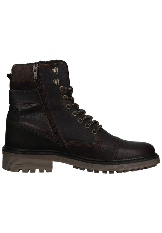 Bullboxer Stiefelette Leder/Textil Braun Warmfutter