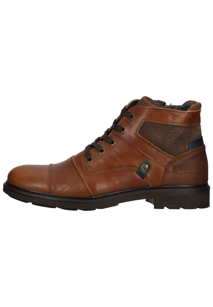 Bullboxer Stiefelette Leder/Textil Cognac