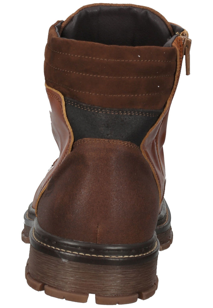 Bullboxer Stiefelette Leder/Textil Cognac