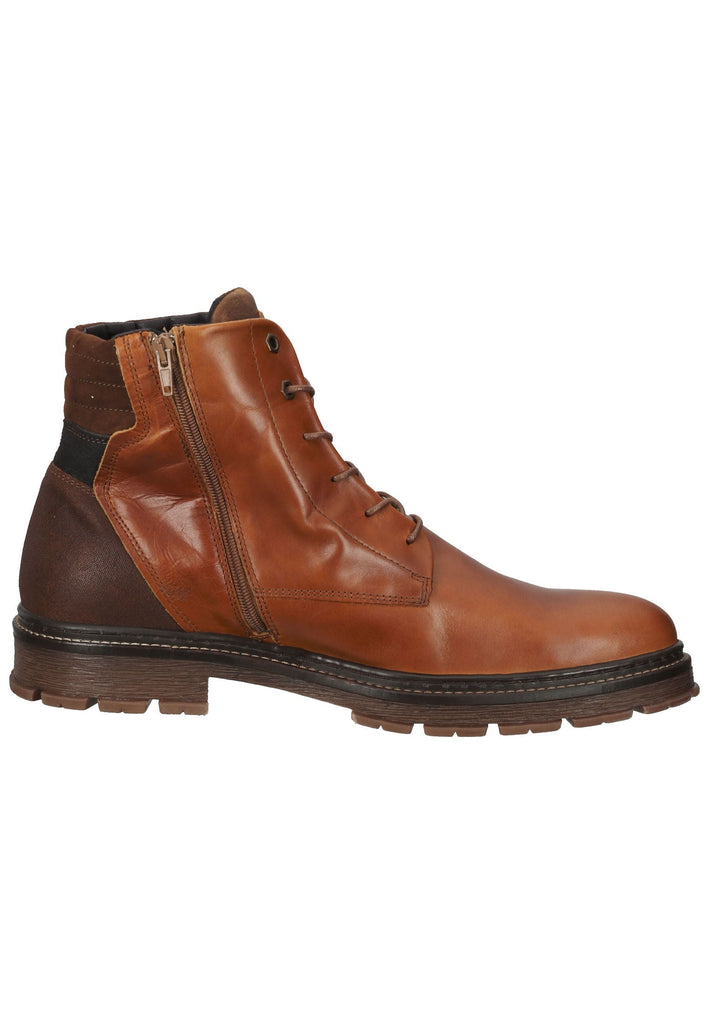 Bullboxer Stiefelette Leder/Textil Cognac