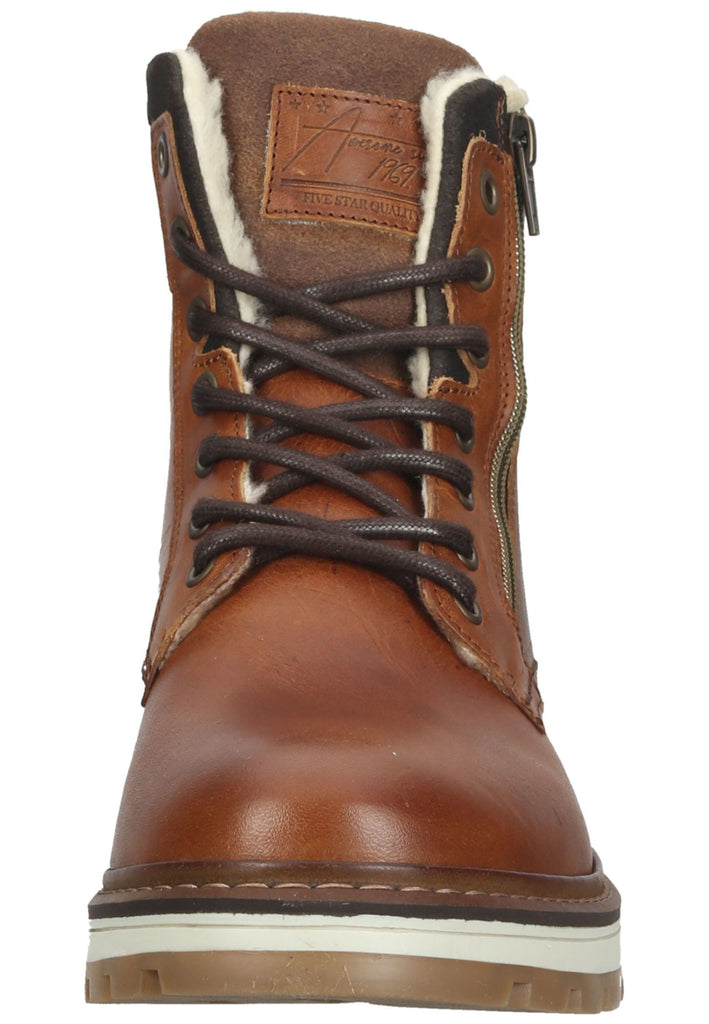 Bullboxer Stiefelette Leder/Textil Cognac Warmfutter