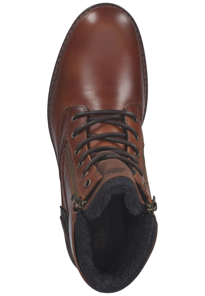 Bullboxer Stiefelette Leder/Textil Cognac Warmfutter