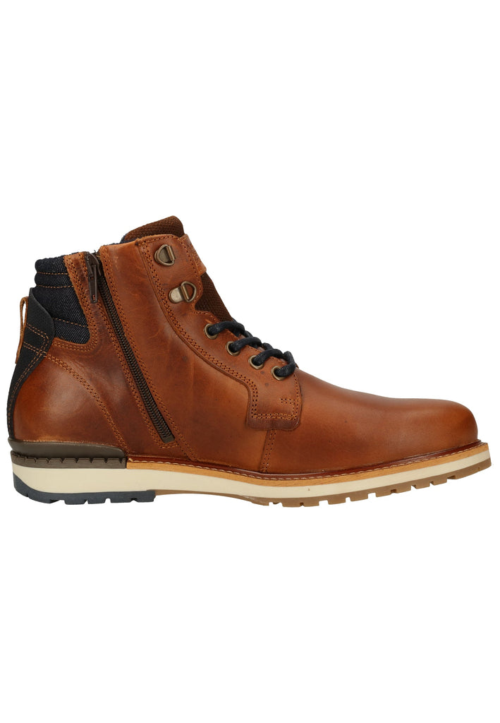 Bullboxer Stiefelette Leder/Textil Cognac Warmfutter