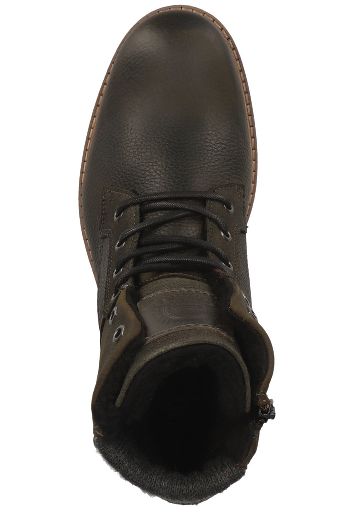 Bullboxer Stiefelette Leder/Textil Khaki Warmfutter