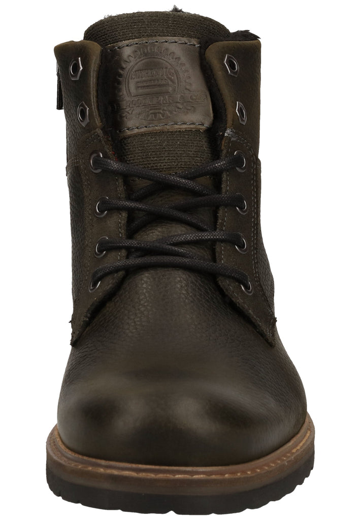 Bullboxer Stiefelette Leder/Textil Khaki Warmfutter