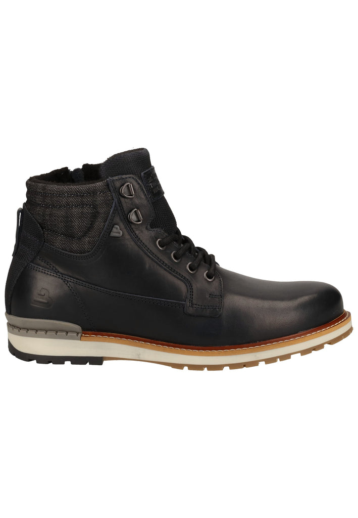 Bullboxer Stiefelette Leder/Textil Navy Warmfutter