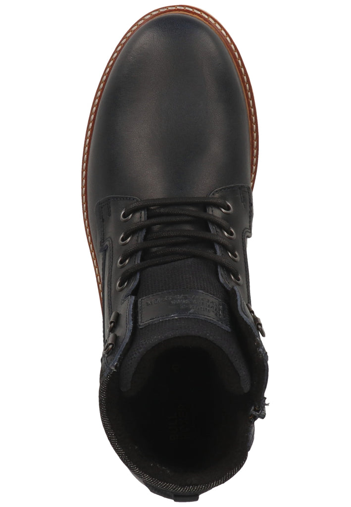 Bullboxer Stiefelette Leder/Textil Navy Warmfutter