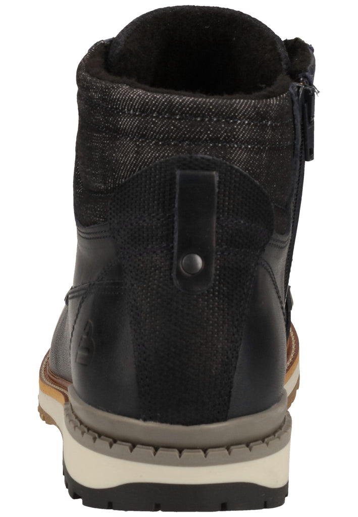 Bullboxer Stiefelette Leder/Textil Navy Warmfutter