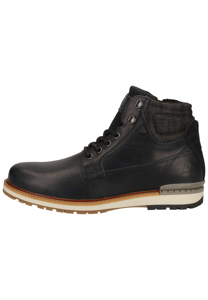 Bullboxer Stiefelette Leder/Textil Navy Warmfutter