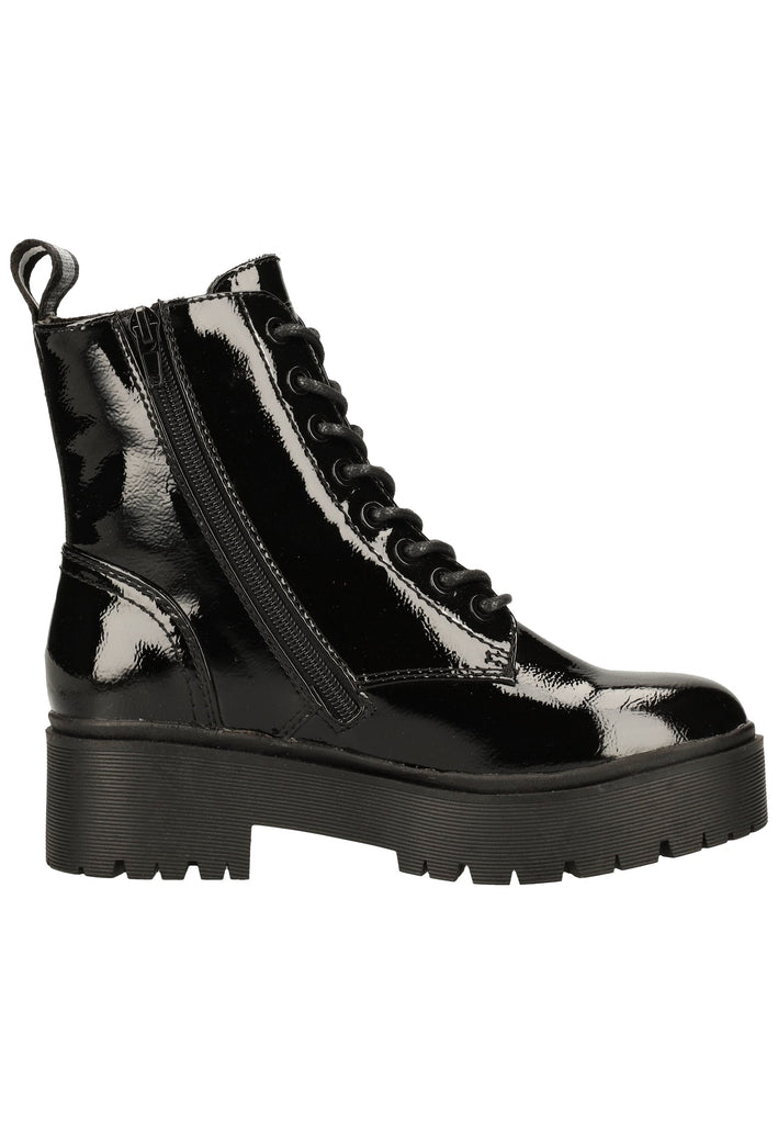 Bullboxer Stiefelette Lederimitat Schwarz Lack