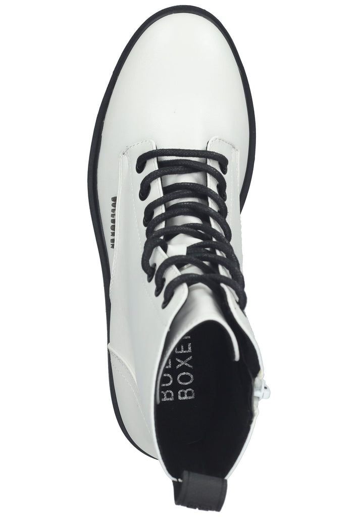 Bullboxer Stiefelette Lederimitat Weiß/Schwarz