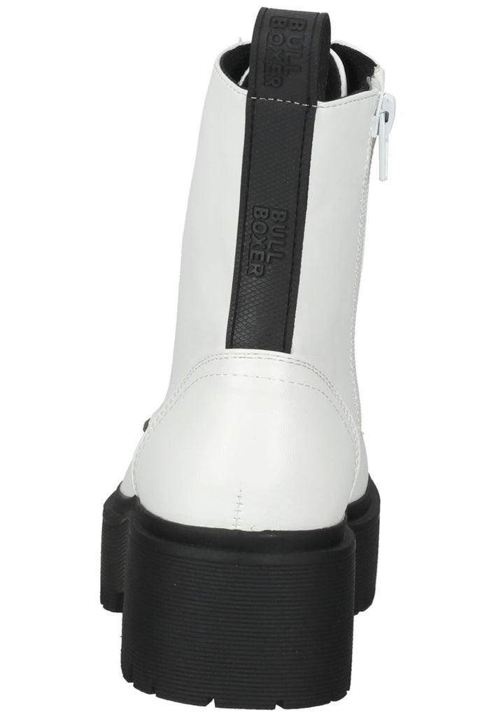 Bullboxer Stiefelette Lederimitat Weiß/Schwarz