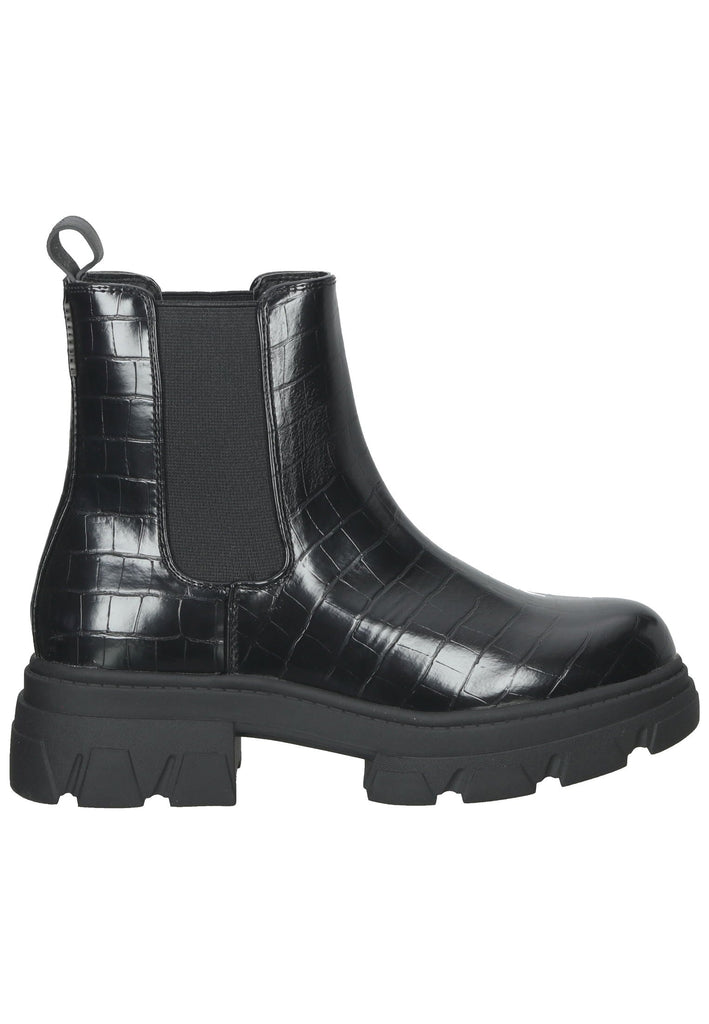 Stiefeletten Bullboxer Stiefelette Lederimitat Schwarz/Schwarz