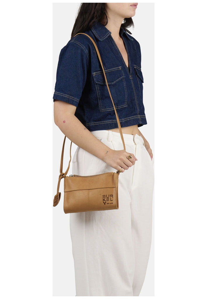 BURKELY Taschen Leder Cognac