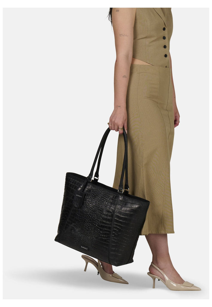 BURKELY Taschen Leder Schwarz