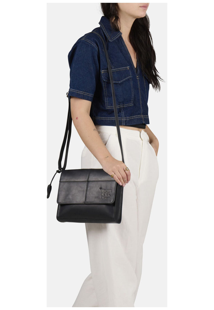 BURKELY Taschen Leder Schwarz