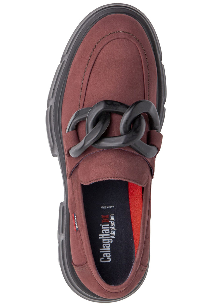 CallagHan Slipper Leder Dunkelrot