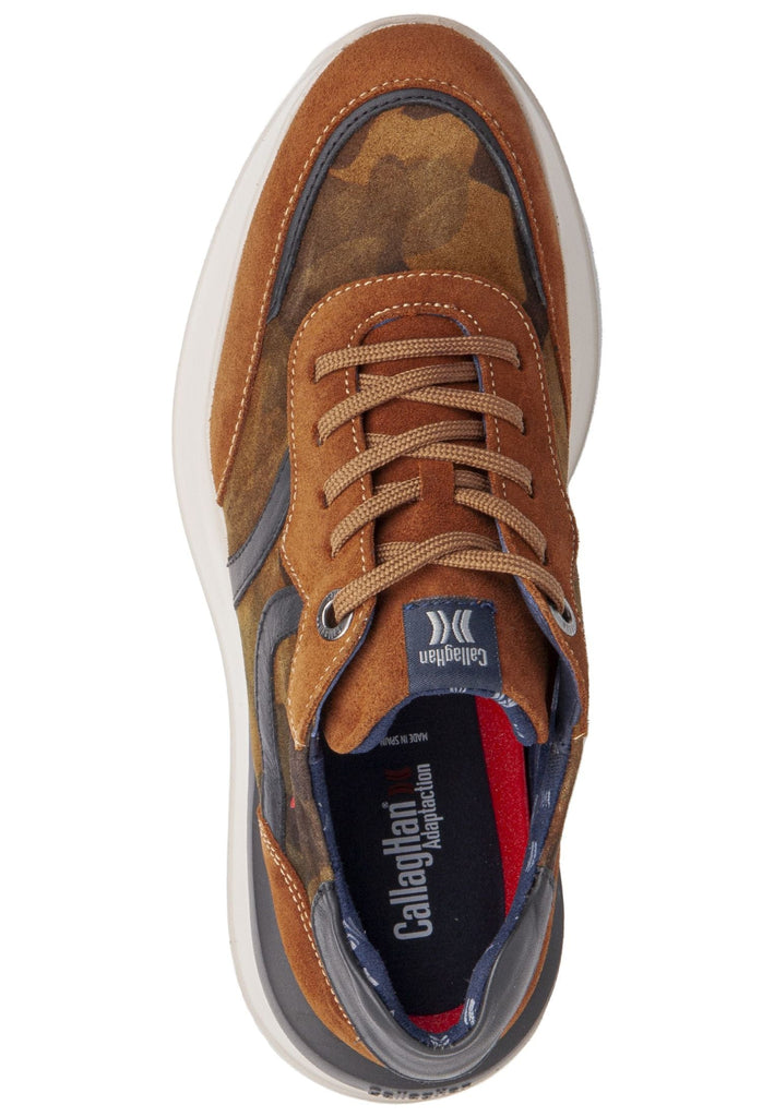 CallagHan Sneaker Leder/Textil Braun/Grau