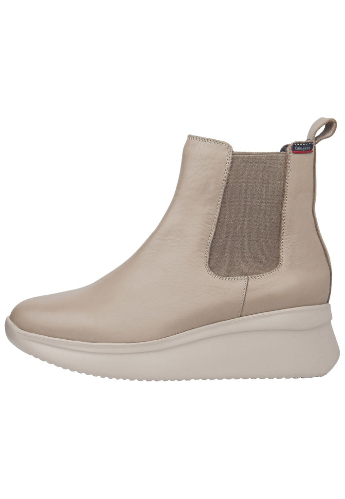 CallagHan Stiefelette Leder/Textil Beige