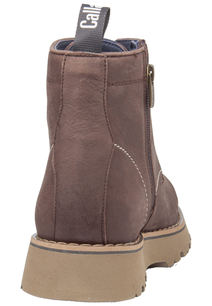 CallagHan Stiefelette Leder/Textil Beige