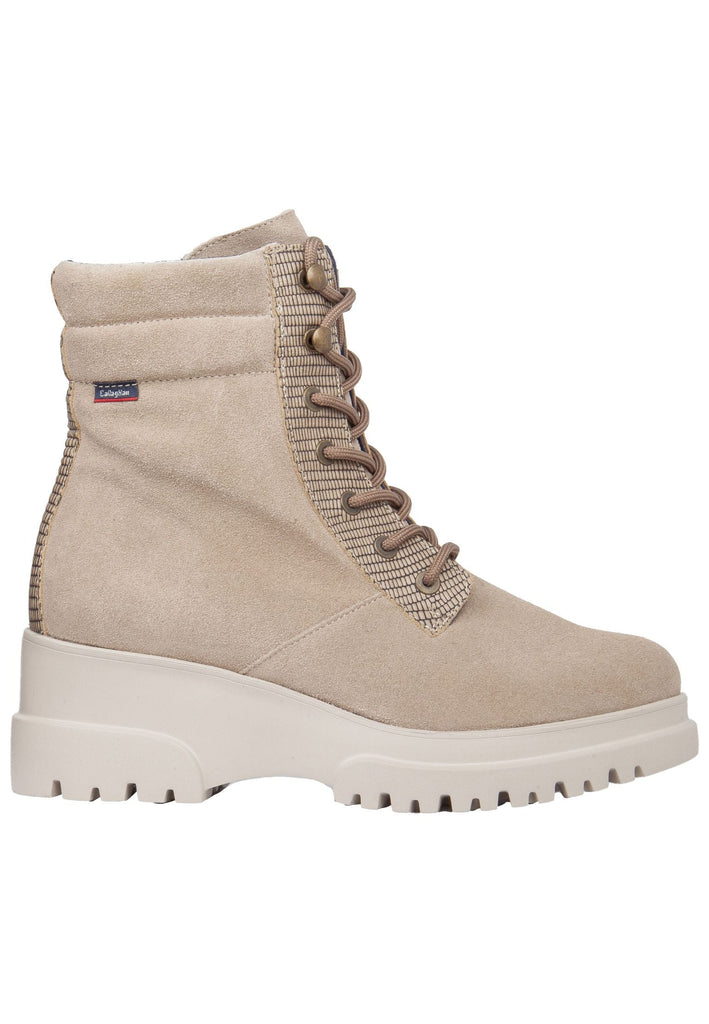 CallagHan Stiefelette Leder/Textil Beige