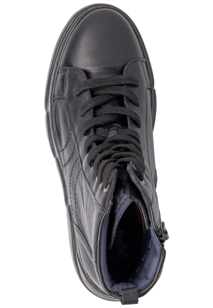 CallagHan Stiefelette Leder/Textil Schwarz