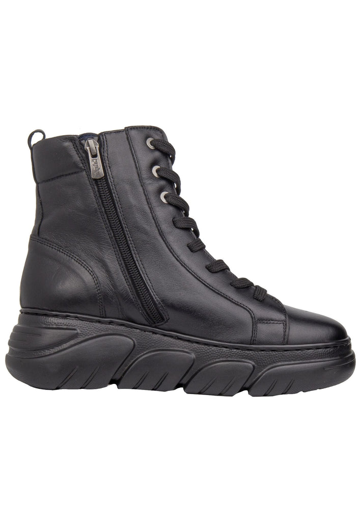 CallagHan Stiefelette Leder/Textil Schwarz