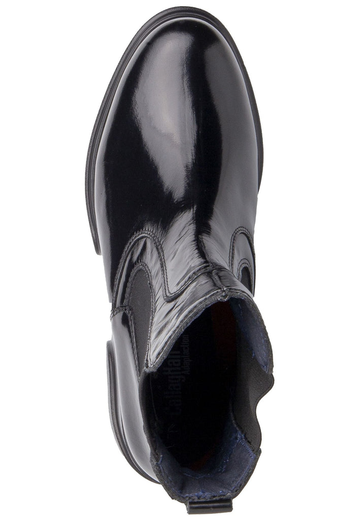 CallagHan Stiefelette Leder/Textil Schwarz