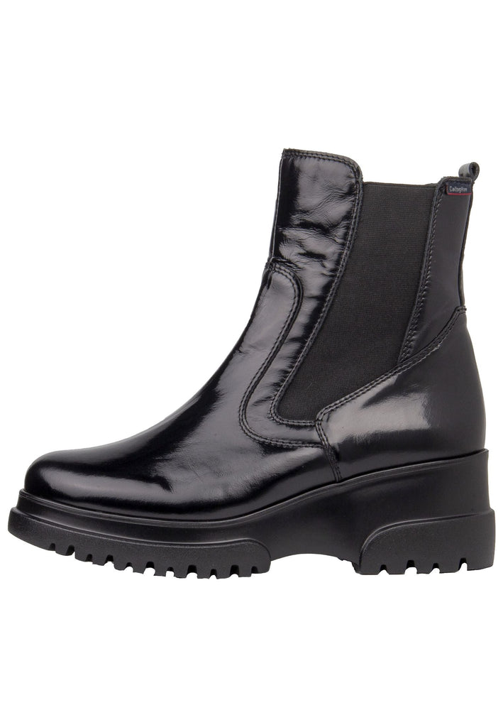 CallagHan Stiefelette Leder/Textil Schwarz