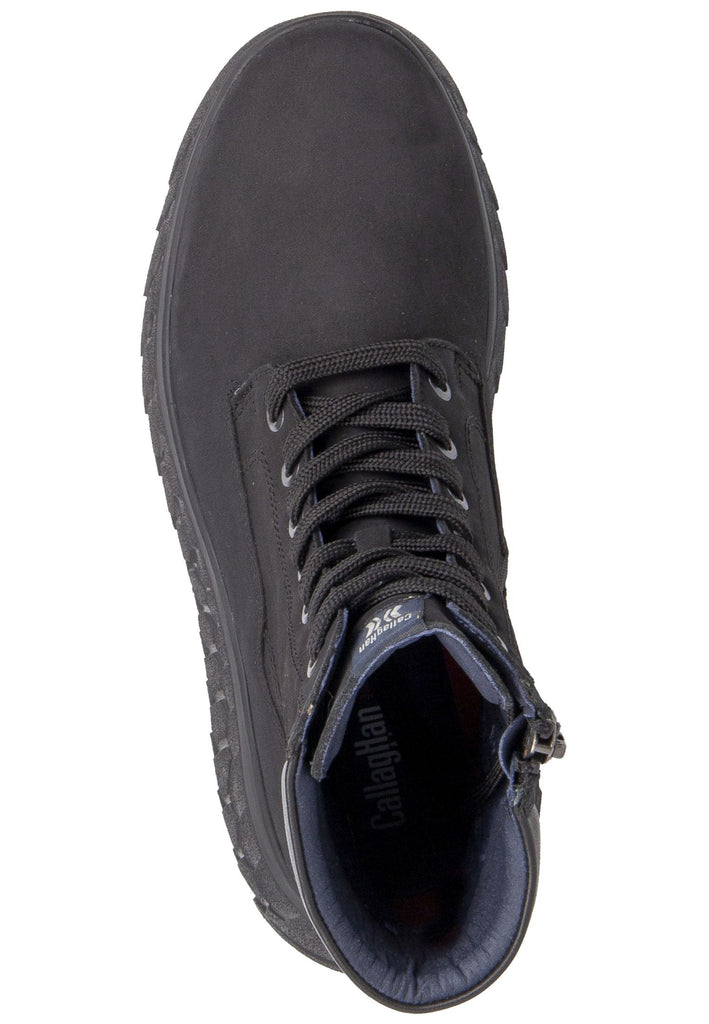 CallagHan Stiefelette Leder/Textil Schwarz