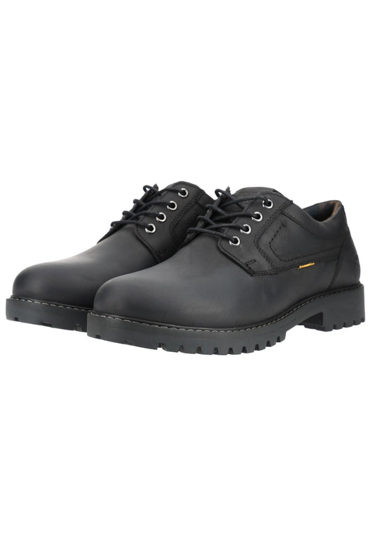 camel active Halbschuhe Leder Schwarz/Schwarz