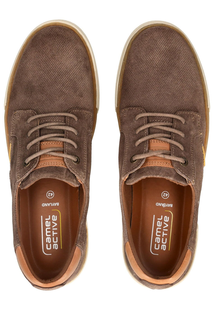 camel active Halbschuhe Veloursleder Taupe