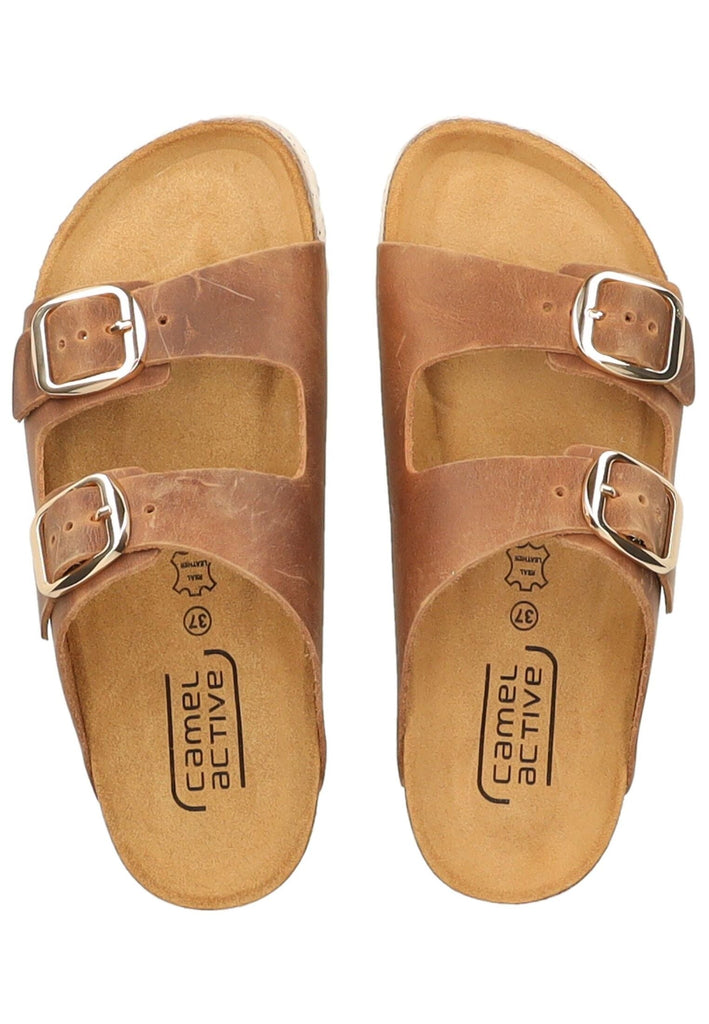 camel active Pantoletten Leder Natur