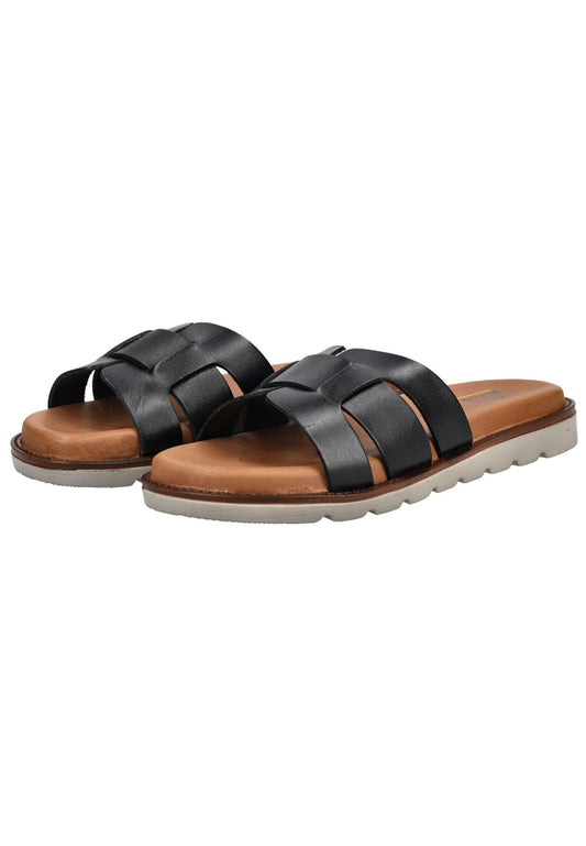 camel active Pantoletten Leder Schwarz