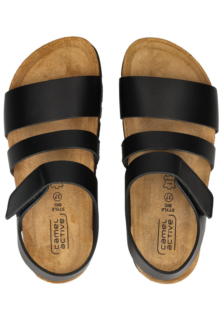 camel active Sandalen Leder Schwarz