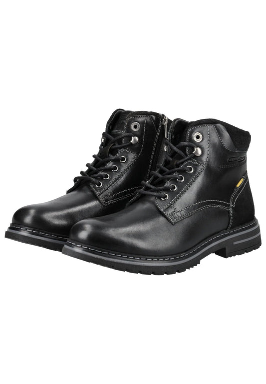 camel active Stiefelette Leder Schwarz Kombi Warmfutter