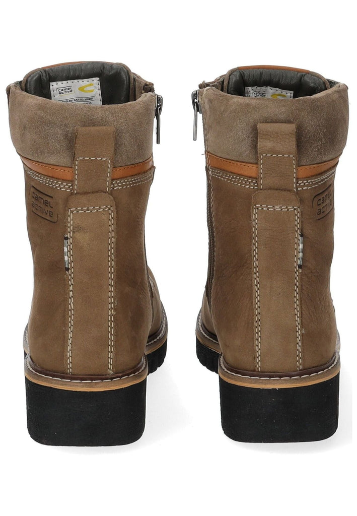 camel active Stiefelette Leder/Textil Khaki Warmfutter