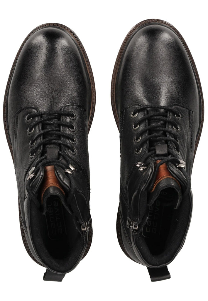 camel active Stiefelette Leder/Textil Schwarz