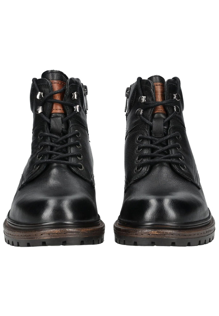 camel active Stiefelette Leder/Textil Schwarz