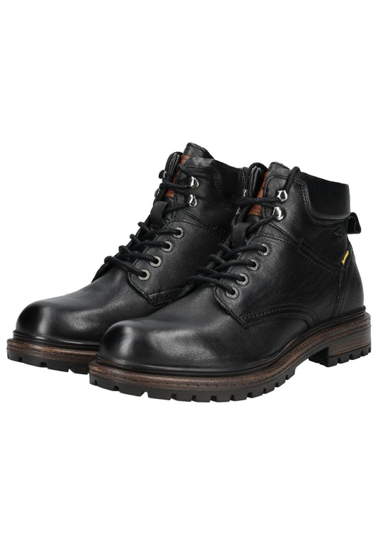 camel active Stiefelette Leder/Textil Schwarz