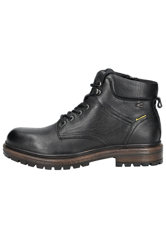 camel active Stiefelette Leder/Textil Schwarz