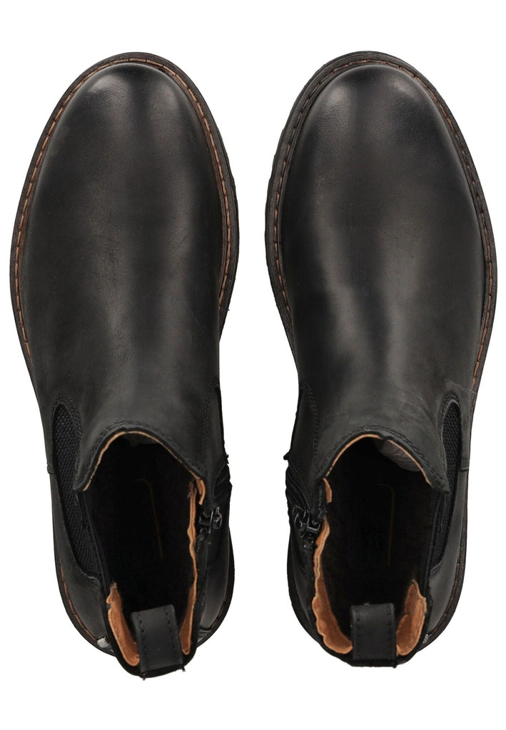 camel active Stiefelette Leder/Textil Schwarz Warmfutter