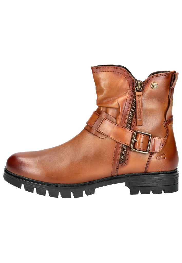 camel active Stiefelette Nappaleder Cognac