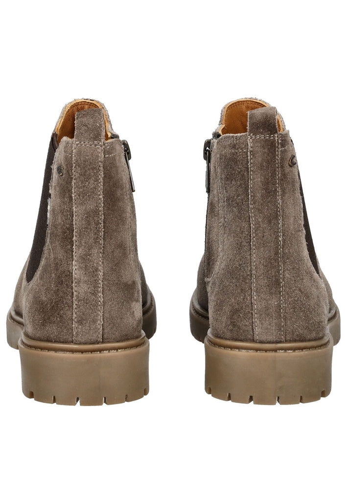 camel active Stiefelette Veloursleder/Textil Taupe